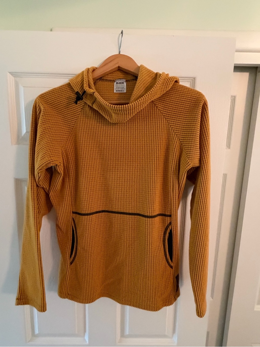 Melanzana Womens Micro Grid Hoodie V2 - Sunflower - Small